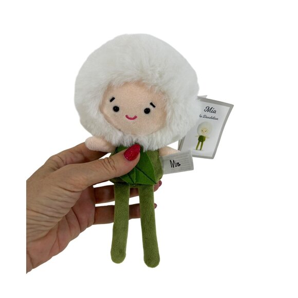 Aurora World Mia Wish Dandelion Boy Plush Stuffed Toy 8” Handmade White Green - Picture 1 of 16